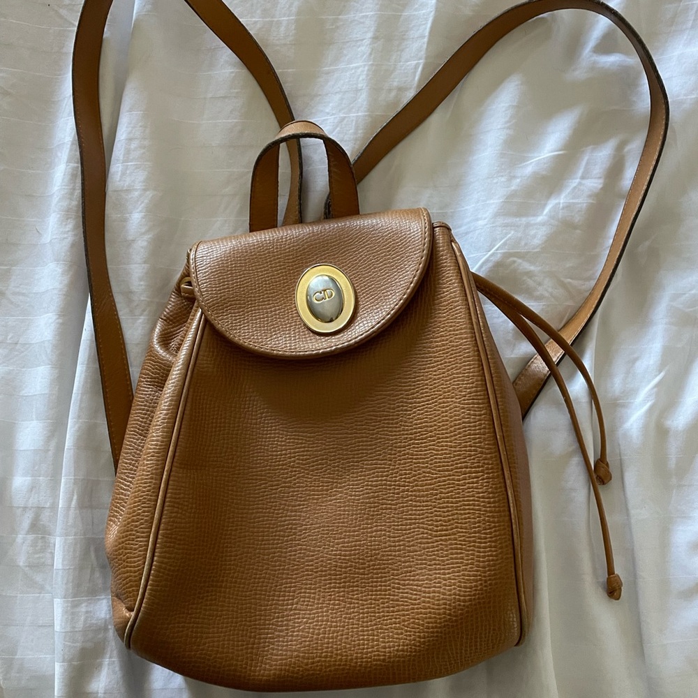 Christian Dior Vintage Leather Mini Backpack. A Class… Gem